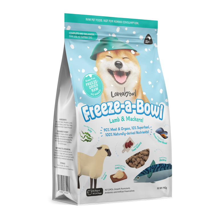 [Loveabowl]心郁郁凍乾主食糧系列(狗)｜羊肉x鯖魚(海洋)配方｜Grain-Free Lamb & Mackerel｜425g｜(紐西蘭)｜(代訂)