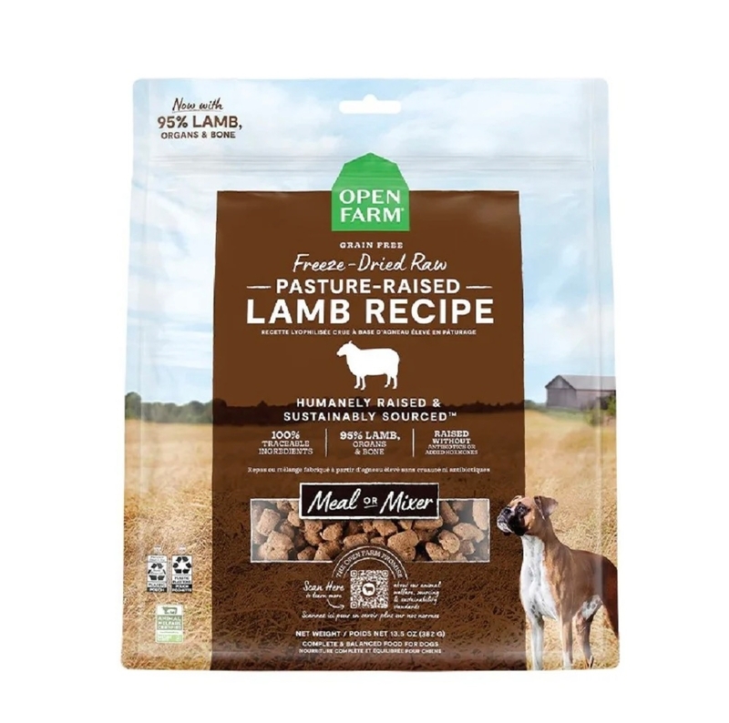 [Open Farm]凍乾鮮肉粒糧(狗)｜放養羊配方｜Pasture-Rased Lamb Recipe｜13.5oz｜(美國製)｜(代訂)