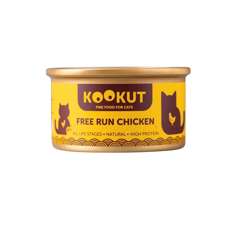 [Kookut-貓罐]走地雞肉｜Free Run Chicken｜70g｜(湯汁肉絲)