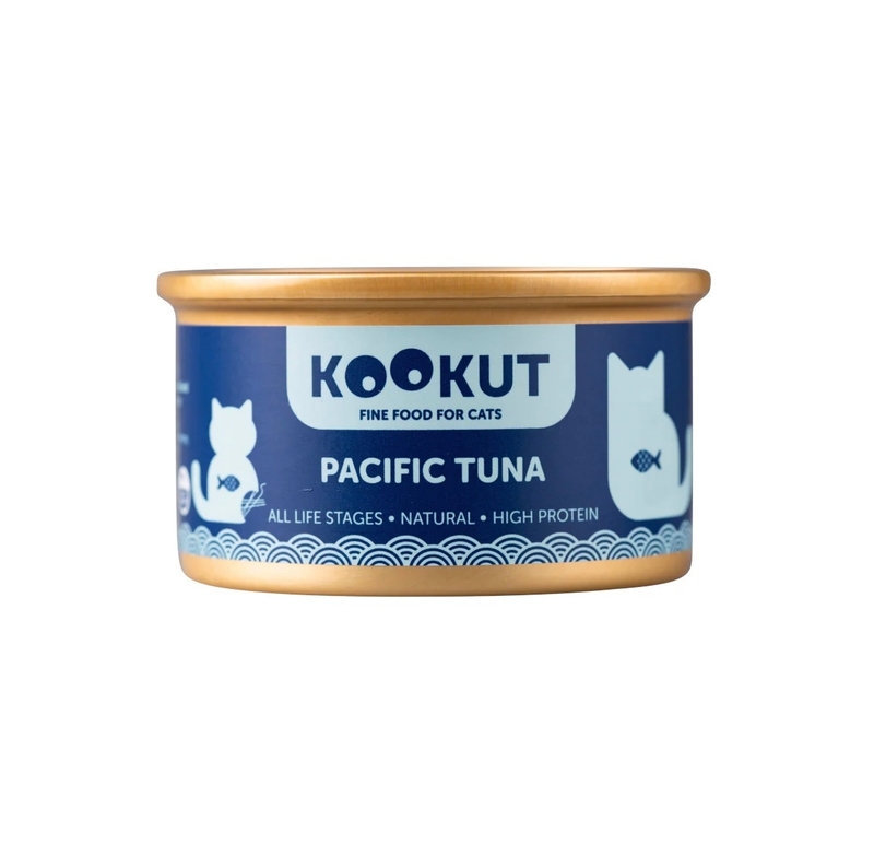 [Kookut-貓罐]太平洋吞拿魚｜Pacific Tuna｜70g｜(湯汁肉絲)