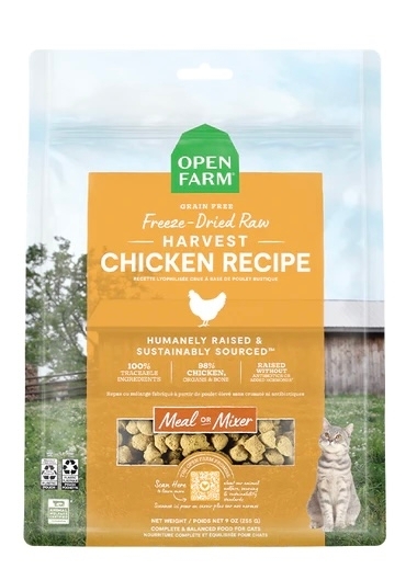 [Open Farm]凍乾鮮肉粒糧(貓)｜走地雞配方｜Chicken Recipe｜9oz｜(美國製)
