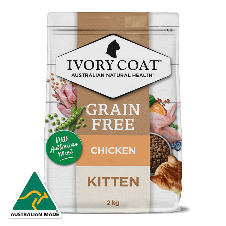 [IVORY COAT]天然無穀貓糧｜幼貓｜雞肉亞麻籽配方｜2kg｜(澳洲製)｜(代訂)