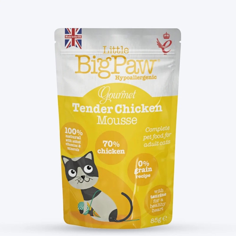 [Little Big Paw]天然無穀主食慕絲餐包(貓)｜鮮嫩雞肉｜85g｜(慕絲/主食)｜英國製