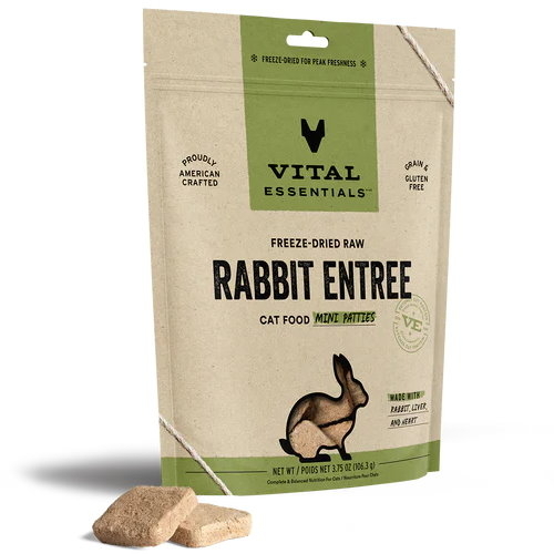[Vital Essentials]凍乾脫水肉餅糧(貓)｜兔肉餅｜3.5oz｜美國製