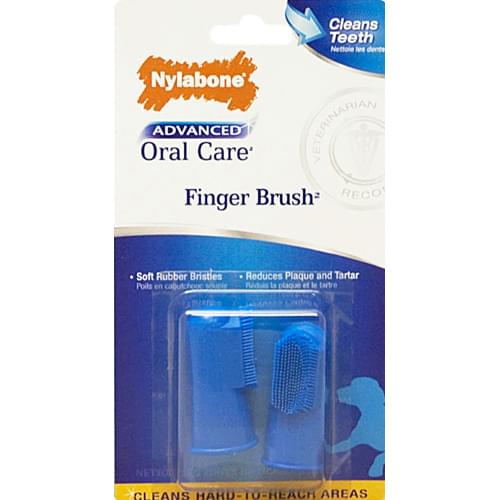 [Nylabone]軟膠刷牙手指套(2隻裝)｜(Advanced Oral Care)