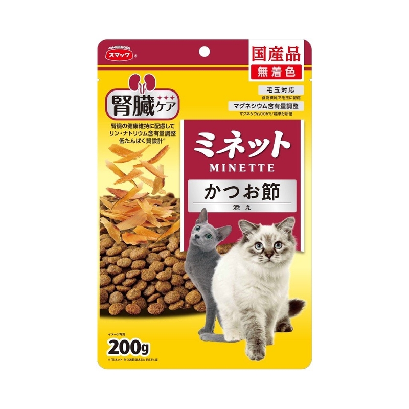 [Smack日之味]Minette｜護腎去毛球潔齒貓餅｜添加鰹魚片｜200g｜日本製