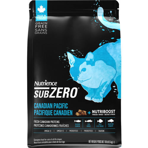 [Nutrience-貓糧]SubZero系列｜凍乾脫水鮮三文魚、鯡魚｜無穀物七種魚配方｜全貓｜10lb｜(代訂)