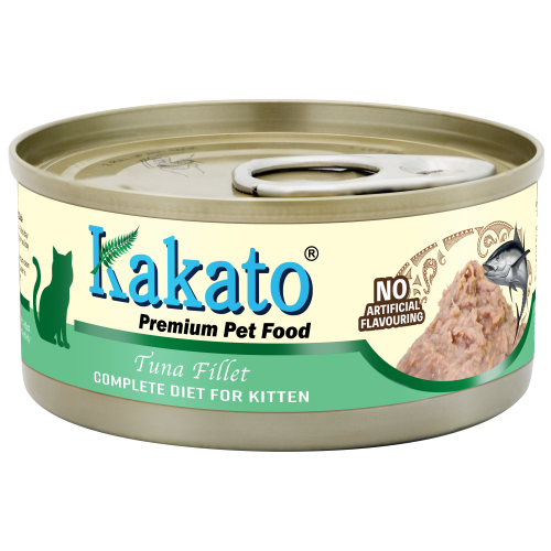 [Kakato]全營養主食罐｜幼貓及增重配方｜純吞拿魚｜Tuna Fillet - Kitten｜70g｜(湯汁碎肉絲)