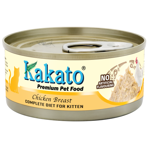 [Kakato]全營養主食罐｜幼貓及增重配方｜純雞胸肉｜Chicken Breast - Kitten｜70g｜(湯汁碎肉絲)