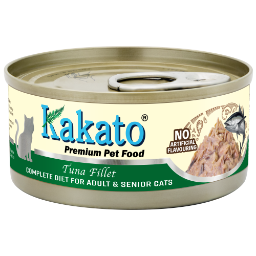 [Kakato]全營養主食罐｜成貓及老貓配方｜純吞拿魚｜Tuna Fillet - Adult & Senior Cats｜70g｜(湯汁肉絲)