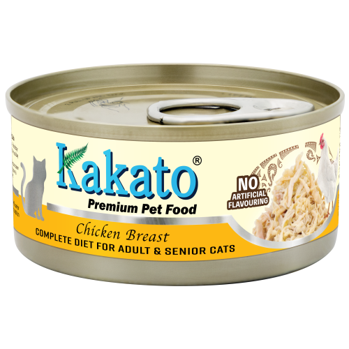 [Kakato]全營養主食罐｜成貓及老貓配方｜純雞胸肉｜Chicken Breast - Adult & Senior Cats｜70g｜(湯汁肉絲)