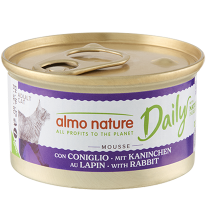[Almo Nature-貓罐]Daily Mousse主食系列｜兔肉｜(肉泥慕絲/主食)｜85g｜意大利製