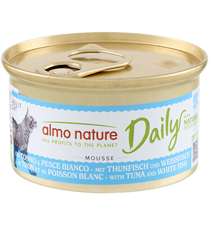 [Almo Nature-貓罐]Daily Mousse主食系列｜吞拿魚+鱈魚｜(肉泥慕絲/主食)｜85g｜意大利製