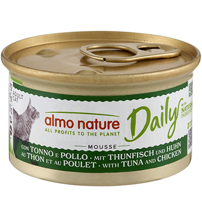 [Almo Nature-貓罐]Daily Mousse主食系列｜吞拿魚+雞肉｜(肉泥慕絲/主食)｜85g｜意大利製