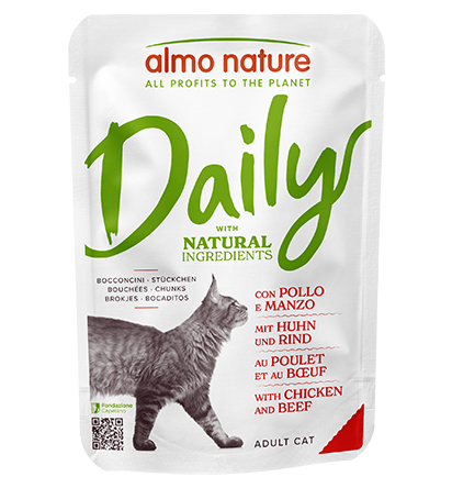 [Almo-貓濕包]Daily營養餐包系列｜雞肉+牛肉｜70g｜(肉汁肉粒/主食) (法國製)