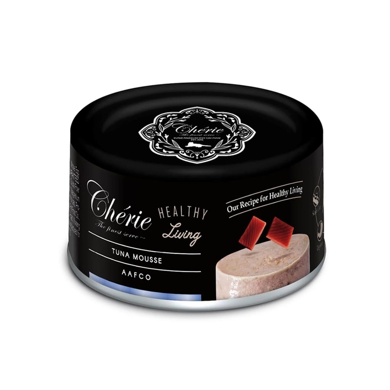[Cherie 法麗]經典慕絲主食罐系列｜吞拿魚慕絲｜鵝絨般滑順口感｜80g