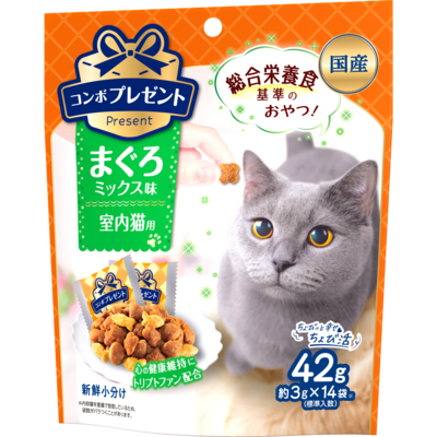 [Combo Present]綜合營養脆餅｜室內貓配方｜吞拿魚派對｜3g×14袋｜日本製
