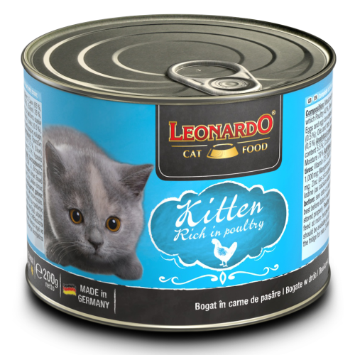 [Leonardo]經典系列無穀主食罐(貓)｜幼貓｜家禽配方｜Kitten｜200g｜德國製