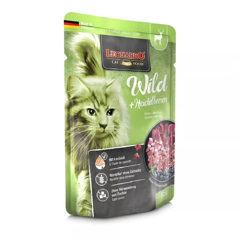 [Leonardo]經典系列主食餐包(貓)｜成貓｜鹿肉藍莓配方｜85g｜德國製