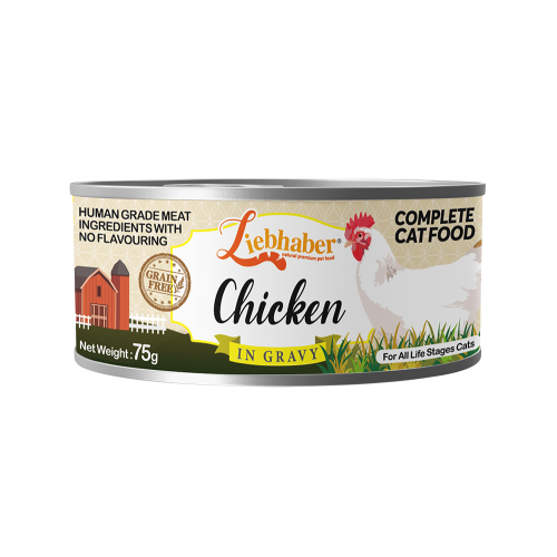[Liebhaber-貓罐]無穀物主食罐｜純雞肉｜Chicken｜75g｜(濃湯肉絲/主食)