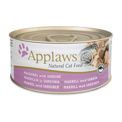 [Applaws-貓罐]鯖魚+沙丁魚｜(湯汁肉絲)｜156g