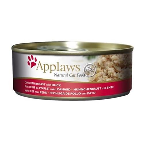 [Applaws-貓罐]雞胸+鴨肉｜(湯汁肉絲)｜156g