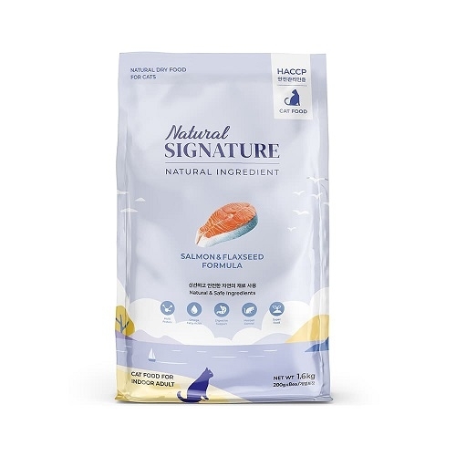 [Natural Signature]天然有機貓糧｜三文魚、有機亞麻籽抗敏美毛配方｜Salmon & Flaxseed Formula｜4.8KG (400克X12獨立包裝)｜韓國製
