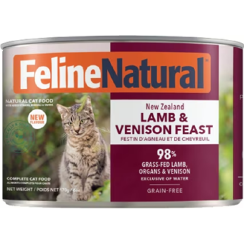 [K9-貓罐]Feline Natural｜完整營養無穀｜羊肉鹿肉盛宴｜Lamb & Venison Feast｜170g｜(肉醬/主食)