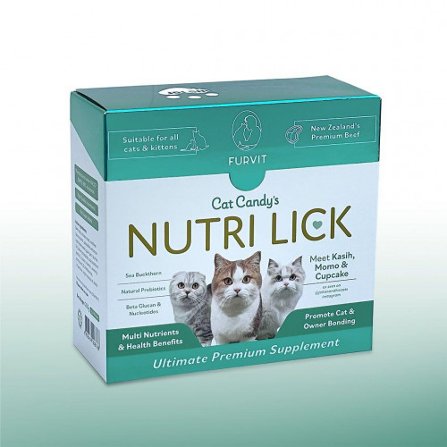 [Furvit]功能性營養保健唧唧肉泥醬｜Cat Candy's Nutri Lick｜紐西蘭牛肉｜New Zealand's Premium Beef｜(5g X40獨立包裝)｜代訂