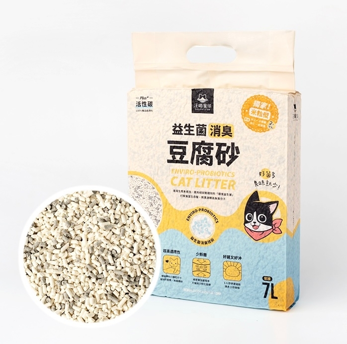 [汪喵星球]益生菌消臭豆腐砂｜原味｜(米粒型)｜6L