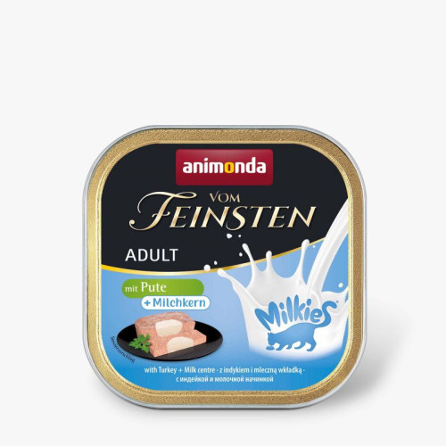 [Animonda]Vom Feinsten 成貓肉泥餐盒罐｜火雞+牛奶夾心｜(mit Pute + Milchkern)｜100g｜(肉泥肉醬/主食)｜德國製