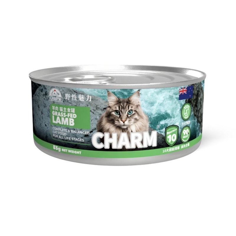 [Charm]十大超能精華無穀物主食罐｜草飼羊配方｜85g｜(肉醬/主食)｜紐西蘭製