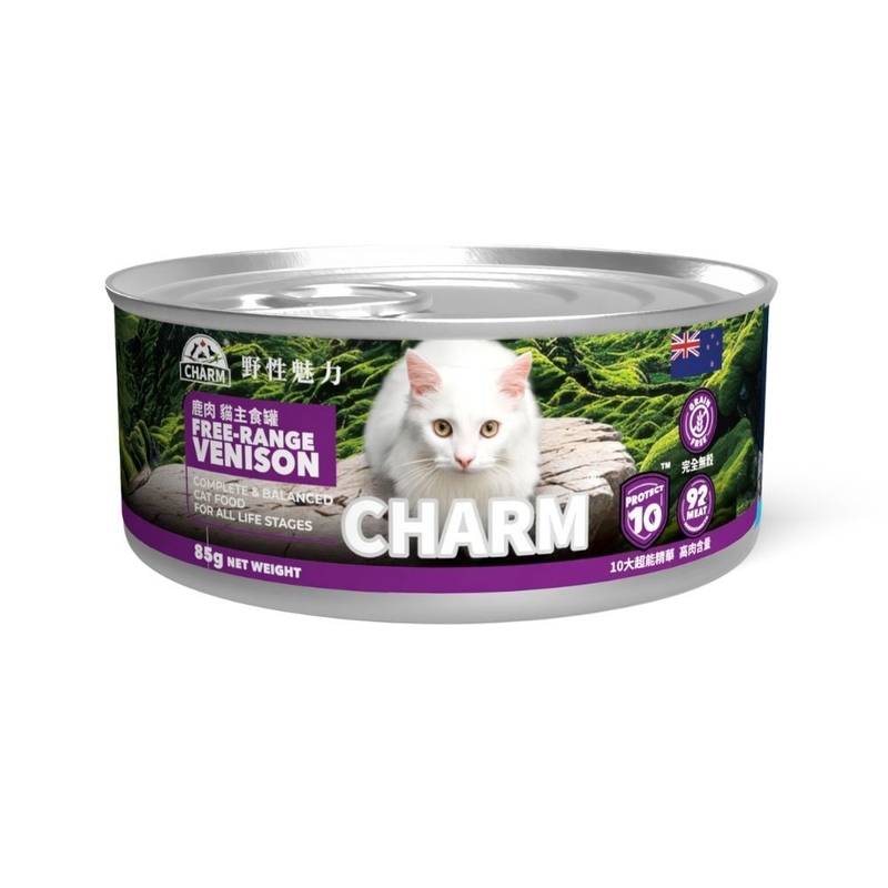 [Charm]十大超能精華無穀物主食罐｜放牧鹿肉配方｜85g｜(肉醬/主食)｜紐西蘭製