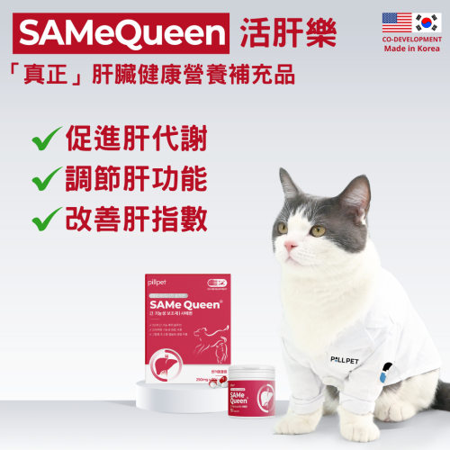[Pillpet]SAMe Queen活肝樂(貓狗)｜護肝排毒｜30粒裝(超細膠囊)｜韓國製