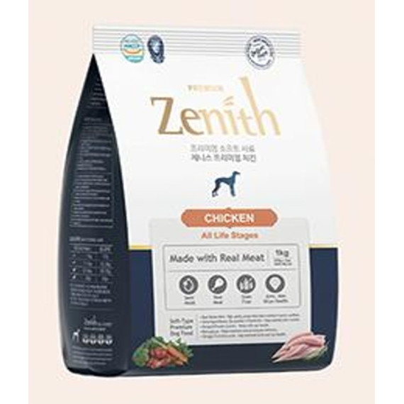[Zenith-狗糧]頂級功能性半濕軟糧｜關節皮膚淚痕護理配方｜無穀物鮮雞肉拌菜｜1kg(內含500g*2包)｜韓國製