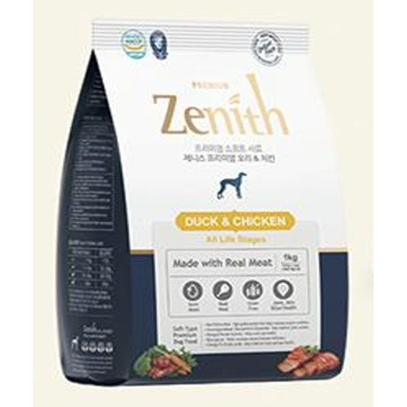 [Zenith-狗糧]頂級功能性半濕軟糧｜關節皮膚淚痕護理配方｜無穀物鮮鴨肉拌雞肉｜1kg(內含500g*2包)｜韓國製
