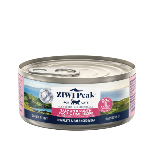 [ZiwiPeak-貓罐]雙重風味鮮肉罐｜三文魚及南太平洋魚配方｜(肉醬/主食)｜85g｜紐西蘭製
