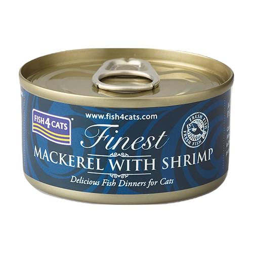 [Fish4Cats-貓罐]Finest｜鯖魚及鮮蝦｜Mackerel with Shrimp｜70g｜(湯汁肉絲) 