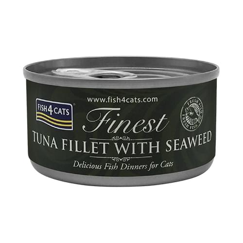 [Fish4Cats-貓罐]Finest｜海藻及吞拿魚｜Tuna Fillet with Seaweed｜70g｜(湯汁肉絲) 