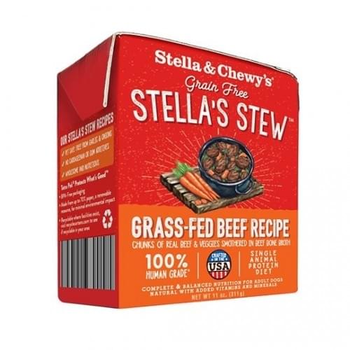 [Stella-狗濕糧]單一燉肉系列｜燉草飼牛肉｜(原箱12盒11oz)｜(代訂)