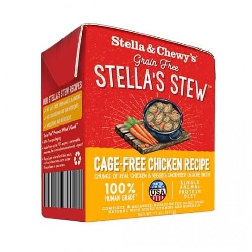 [Stella-狗濕糧]單一燉肉系列｜燉放養雞肉｜(原箱12盒11oz)｜(代訂)