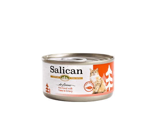 [Salican-貓罐]肉汁系列｜吞拿魚｜85g｜(肉粒肉碎/主食) 