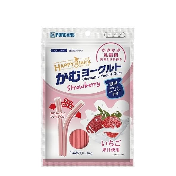 [Forcan-狗小食]草莓味乳酪潔齒棒｜90g｜韓國製