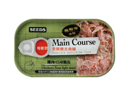 [Seed-貓罐]Main Course全營養主食罐｜雞肉+白身鮪魚｜115g｜人(肉絲/主食)