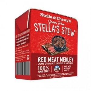 [stella-狗濕糧]雜錦燉肉系列｜燉紅肉配方｜原箱11oz*12盒｜(肉醬肉粒/主食)｜(代訂)