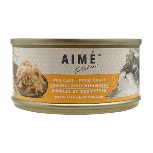 [Aime kitchen-貓罐] 啖啖肉補水系列｜雞肉配蝦仁｜85g｜(湯汁肉絲)