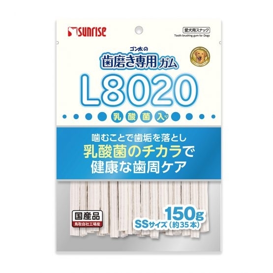 [sunrise-狗小食]乳酸菌L8020 牛奶味潔齒軟條150g