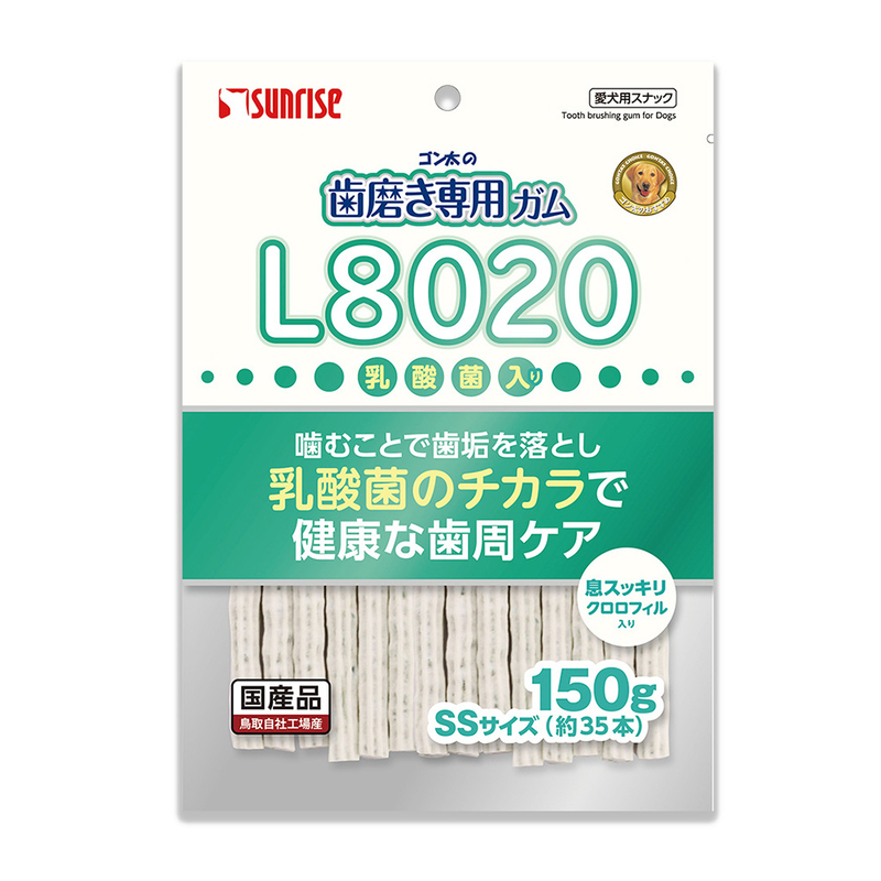 [sunrise-狗小食]乳酸菌L8020 綠茶味潔齒軟條150g