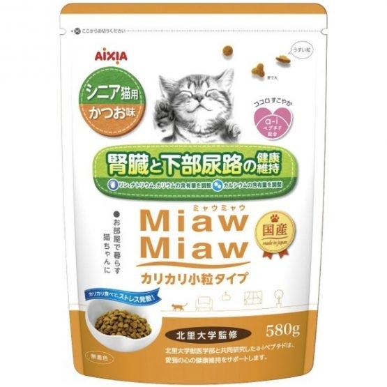 [Aixia-貓糧]Miaw Miaw｜護腎臟尿道配方｜鰹魚味｜580g｜日本製