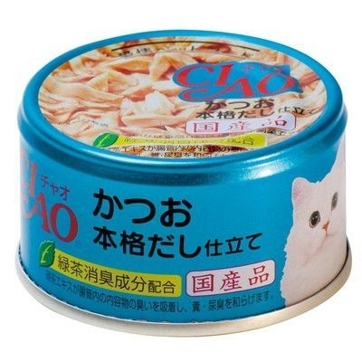 [CIAO-貓罐]鰹魚+鰹魚湯底｜85g｜(A-89)｜(肉絲)